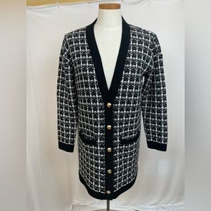 Talbots pure merino wool V neck button up cardigan size Petite medium